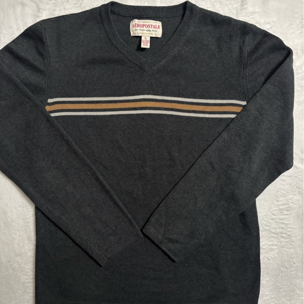 Aeropostale Charcoal Knit Pullover